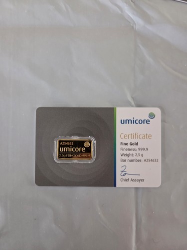 Umicore gold bullion pure - 2.5g,