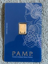 1 Gram Gold Bar PAMP Fortuna -