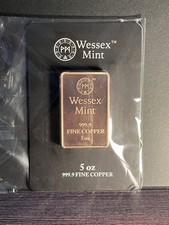 5oz Copper Bullion Bar - 999.9