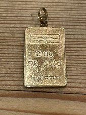 9ct Gold Ingot Pendant 2g