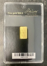 2.5g Gold Bar 999.9 Heimerle +